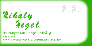mihaly hegel business card
